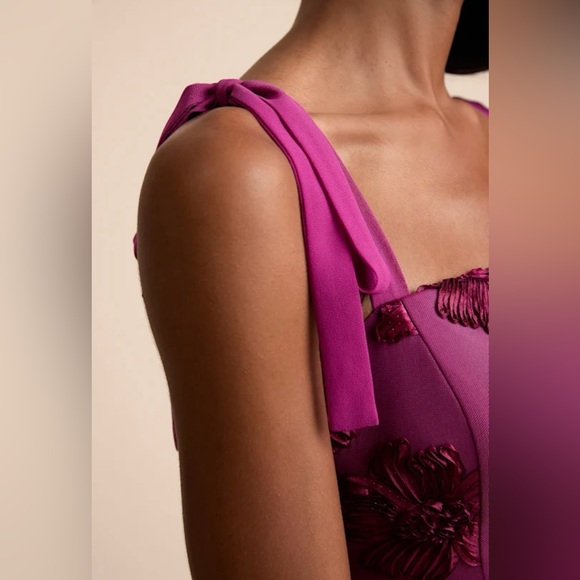 NWT lulus Floral Embroidered Pink/Fuchsia Mini Dress XXL - Picture 3 of 11